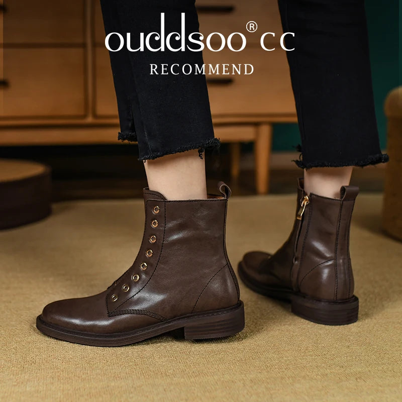 Ods Chelsea Boots High-top Boots Wear-resistant Breathable Fashion Trend Versatile Round Toe Casual Non-slip Spring and Autumn Good Vibrations