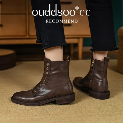 Ods Chelsea Boots High-top Boots Wear-resistant Breathable Fashion Trend Versatile Round Toe Casual Non-slip Spring and Autumn Good Vibrations