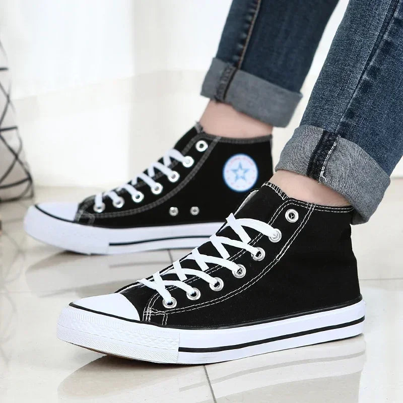 New Men and Women with The Same New Flat 2024 Comfortable Anti-slip Wear Casual Walking Breathable Vulcanized Canvas Shoes Good Vibrations