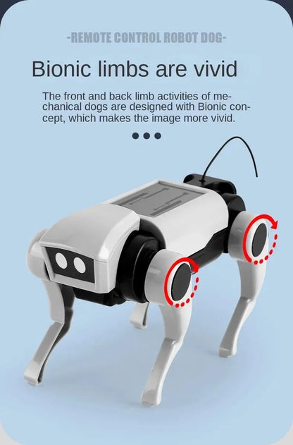 Rc Robot Children's Remote Control Mechanical Dog Toy Science Teaching Diy Assembling Model Electric Set Toys for Boys Kids Gift Good Vibrations