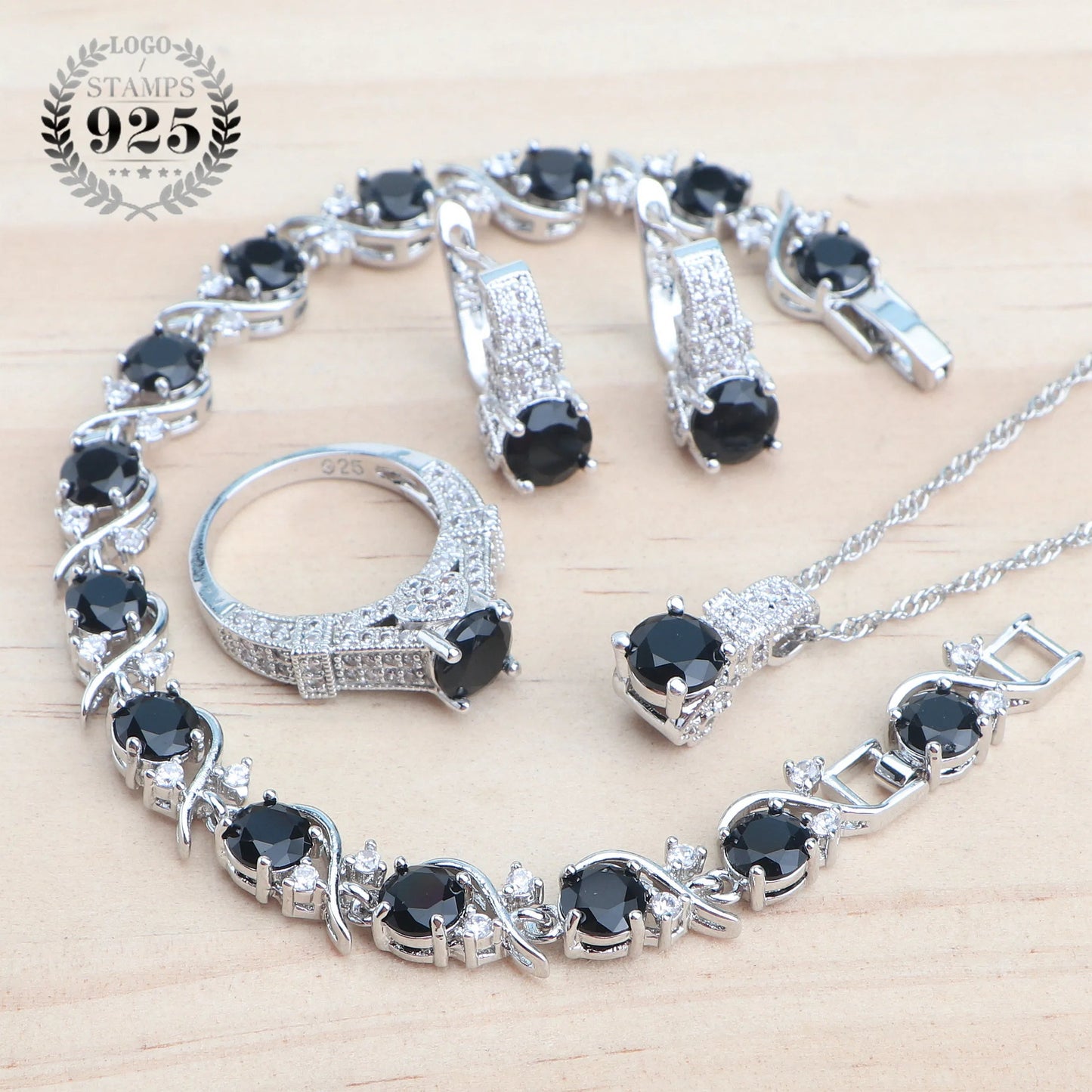 925 Sterling Silver Jewelry Sets For Women Wedding Jewelry Ladies Purple Zircon Earrings Bracelets Set Rings Pendant Necklace Good Vibrations Adult Super Store