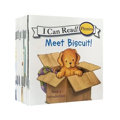 12 Books/set Biscuit Dog Series Picture Book Baby Kids English Cartoon Books Children Learn Words Educational Reading Book Good Vibrations