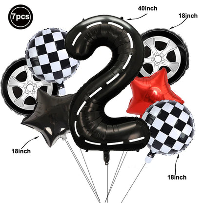 Race Car Party Tableware Plates Napkins Cup Two Fast Birthday Party Supplies Boys Racing Themed Two Years Old Party Decorations Good Vibrations