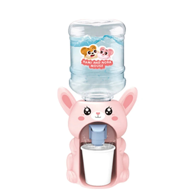 Kids Mini Dual Water Dispenser Toy Cute Water Juice Milk Drinking Fountain Simulation Kitchen Toys for Boys Girls Gift Good Vibrations