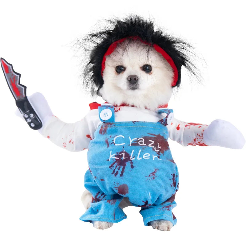 Halloween Dog Clothes Funny Pet Costume Small Dog Jacket Creative Outfit for Teddy Cats  Costume Dog Clothes for Small Dogs Good Vibrations