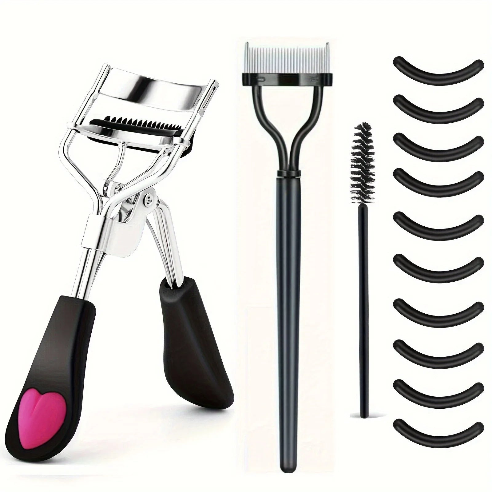 11/16PCS Eyelash Curler with 10pcs Replacement Pads Women Professional Eyelashes Curling Tweezers Clips Lasting Eye Makeup Tools Good Vibrations