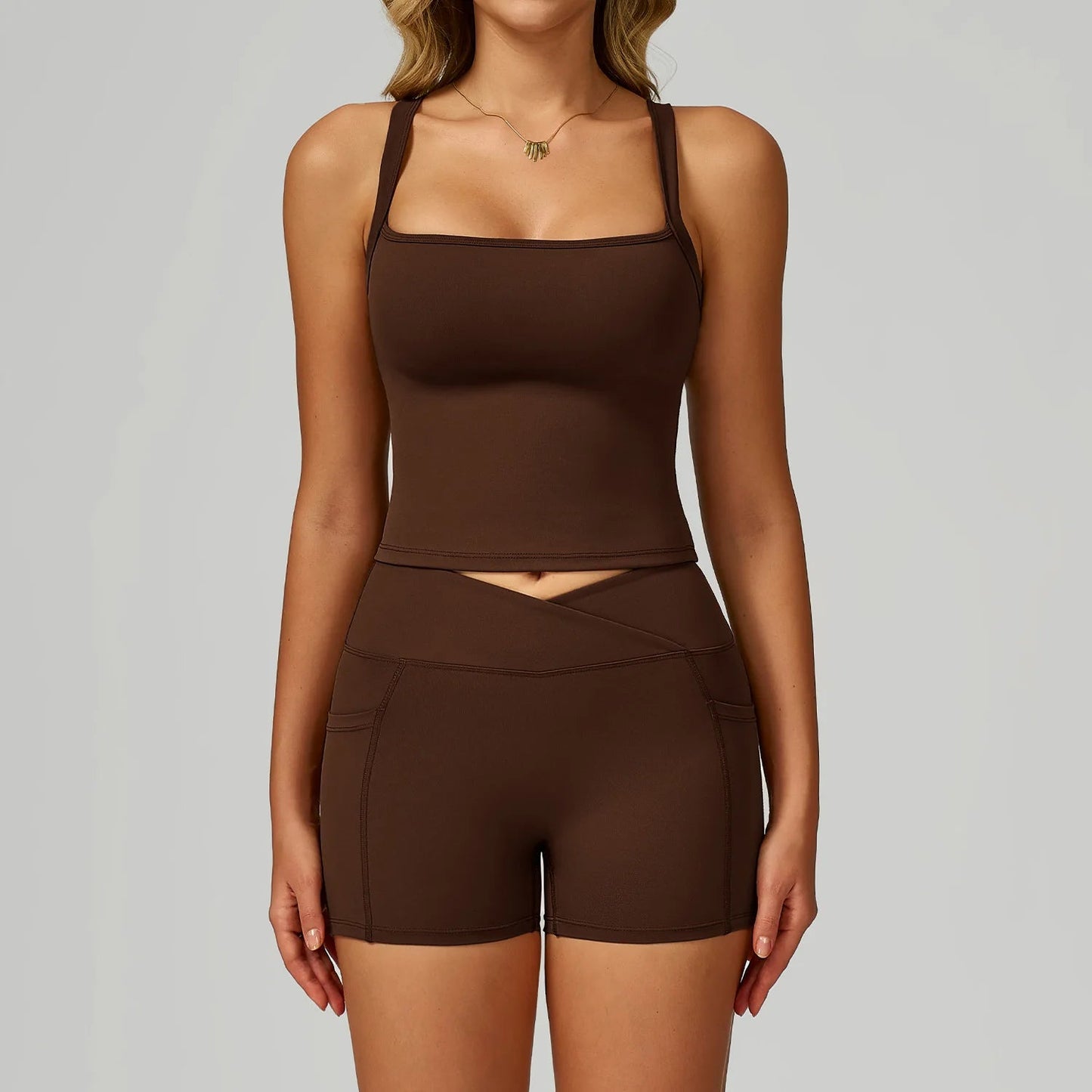 2 Pieces Yoga Set Women Tracksuits Sport Bras Workout Tops Yoga Clothes Fitness Leggings Flared Pant Gym Set Seamless Yoga Suit Good Vibrations