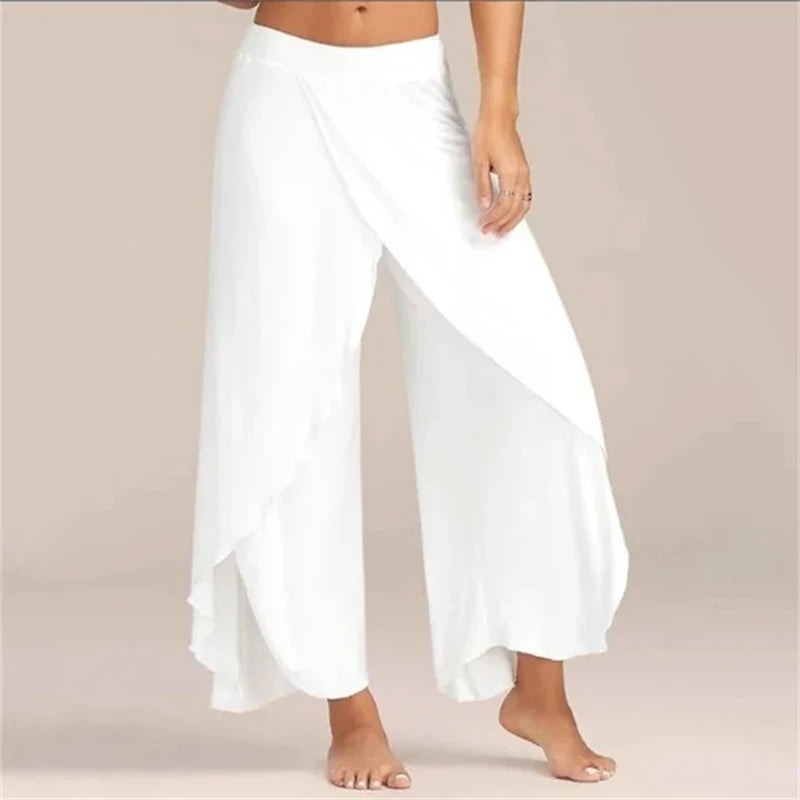 Women's Pants Sexy Crossover Sexy Wide-legged Yoga Pants Good Vibrations