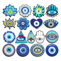Shoe Charms for Crocs Accessories
 Blue Eyes Shoes Charm for Croc Decorations Pins Men Accessory Jeans Woman Clogs Clips Badges Good Vibrations