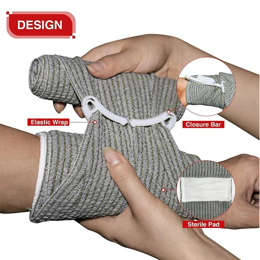 15PCS Survival First Aid Kit Survival Full Set Outdoor Gear Emergency Kits Trauma Bag Camping Hiking Adventures Good Vibrations