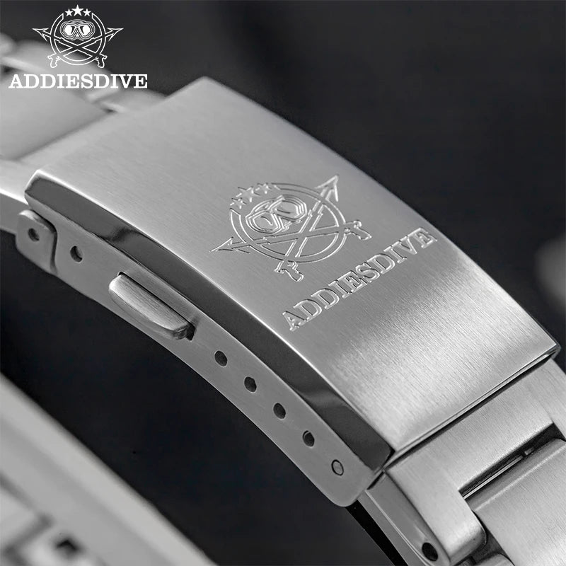 ADDIESDIVE 2025 New Men’s Luxury Quartz Watch AD2521 Ultra-Thin Sapphire Glass BGW9 Luminous 316L Steel Band 100M Waterproof Good Vibrations