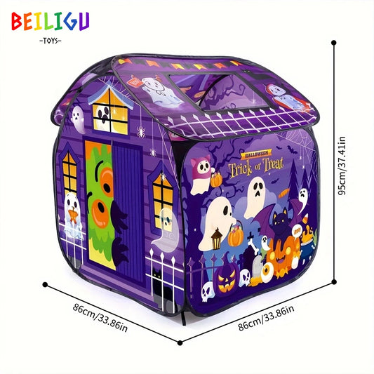 Christmas Halloween Game Tent Children's Snow House Pumpkin Ghost Playhouse Party Pop-Up Pack Holiday Toy for Kids Xmas Gifts Good Vibrations