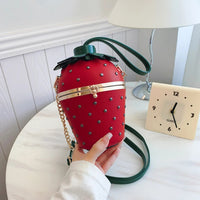 Designer Bolsos women  Shoulder Strawberry shaped rivet  Little Hand Bags Sac Handbags For Girls Ladies Purses And Crossbody Good Vibrations