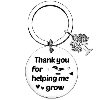 New Teacher Appreciation Gift Keychain Pendant  Graduation Key Chains Keyrings Gift Teachers Plant Seeds That Grow Forever Good Vibrations