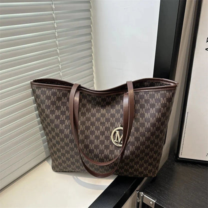 Large Capacity Letter Bag Commuting Tote Bag Women'S Popular Fashion Shoulder Bag Diamond Grid Large Capacity Handbag Good Vibrations