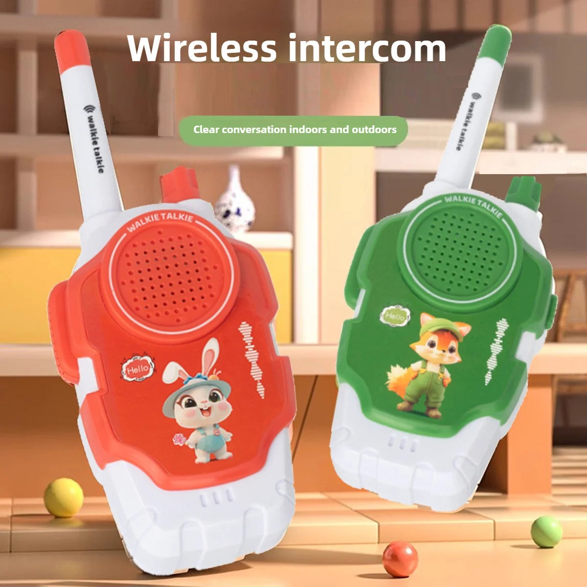 Toys for 3-12 Year Old Boys Girls, Walkie Talkies for Kids，2 Way Radio Toy  for Outside, Camping, Hiking Good Vibrations