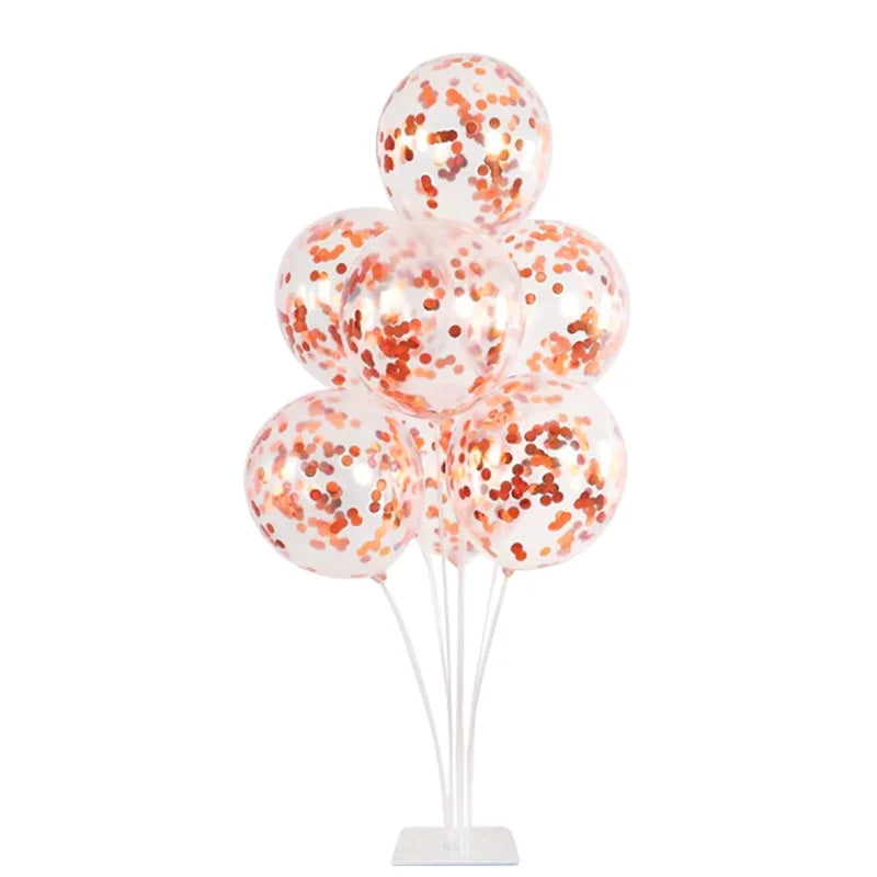 1/2/4/6Set Balloons Stand Wedding Table Balloon Holder Column Birthday Party Decor Kids Baby Shower Confetti Ballons Support Good Vibrations