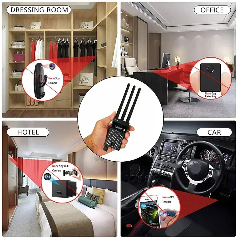Wifi Hidden Camera RF uav Detector Audio Bug GPS Anti Spy Gadgets GSM 2G 3G 4G 5G All Signal Jammer gps Tracker Blocker Device Good Vibrations