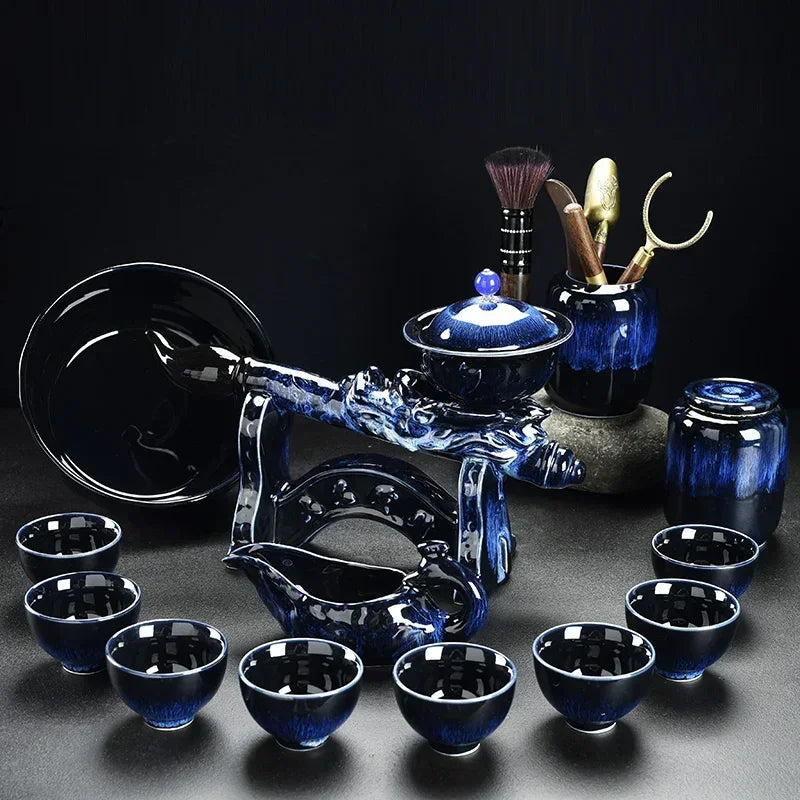 Porcelain Gaiwan Chinese Tea Set Complete Set Puer Chinese Portable Tea Set Luxury Vintage  Tea Ceremony Good Vibrations