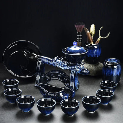 Porcelain Gaiwan Chinese Tea Set Complete Set Puer Chinese Portable Tea Set Luxury Vintage  Tea Ceremony Good Vibrations