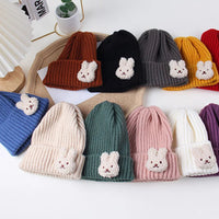 Autumn Winter Baby Hat Soft Warm Knitted Boy Girl Children Beanies Caps Solid Color Crocheted Infant Kids Bonnet Hats 0-3Y Good Vibrations