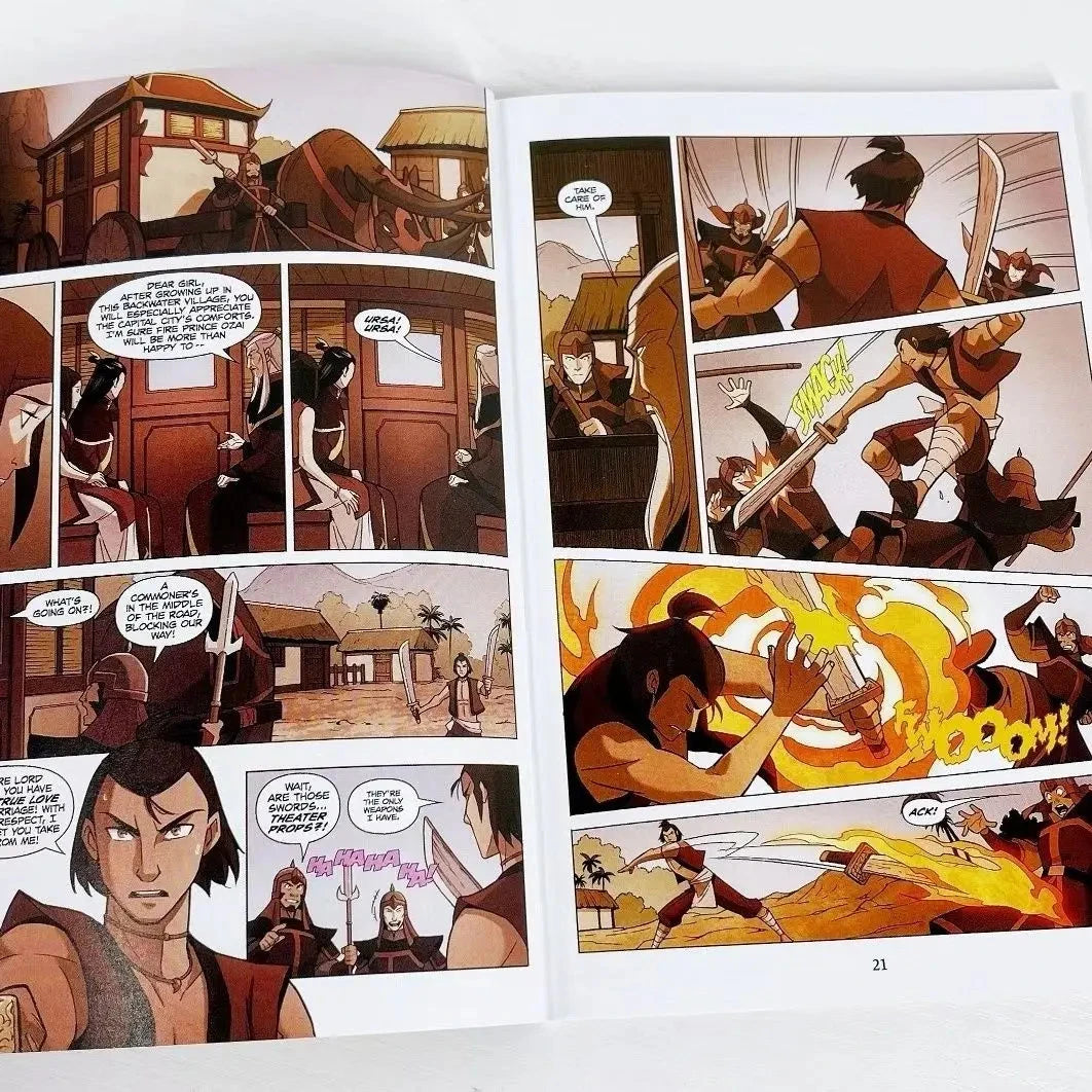 Avatar:The Last Airbender Season 1 Nine books + Season 2 Nine books English book American comics Action comedy fantasy story Good Vibrations