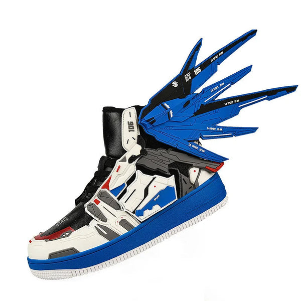 Lynjacye Cosplay Mid Cut Basketball Boots Unisex Mechanical Style Athletics Sport Trainer Tennis Basketball Shoes Good Vibrations