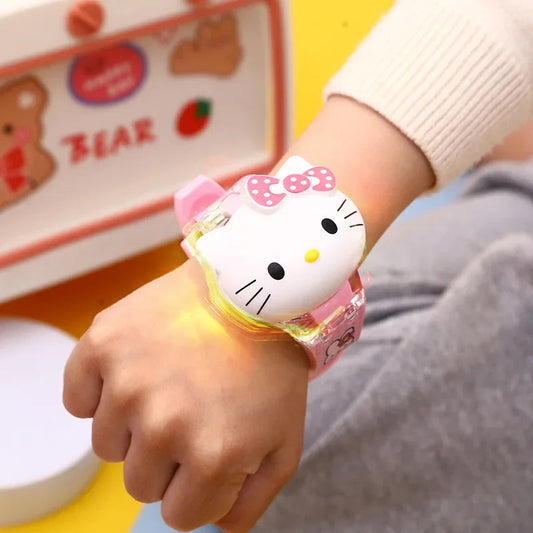 Sanrio Hello Kitty Girl Kids Watches Cute Student Children Watch Digital Electronic Luminous Wristwatch Birthday Gifts Watches Good Vibrations