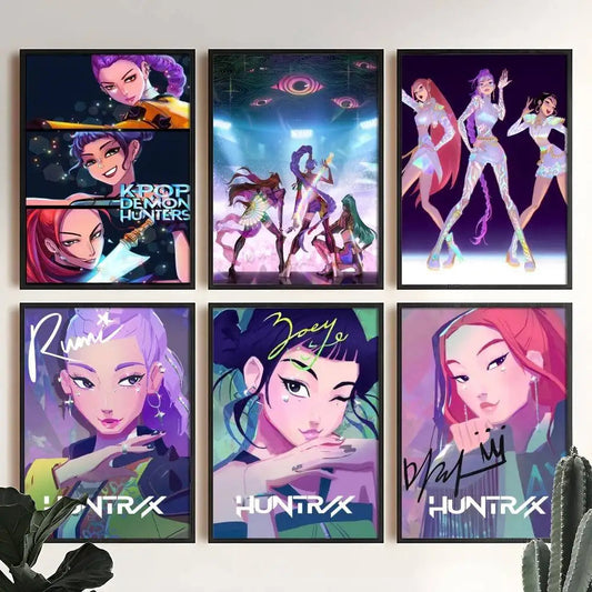 Anime K-Kpop D-Demon Hunter Poster High Quality Print Home Decor Wall Art Mural Room Bar Decoration Good Vibrations