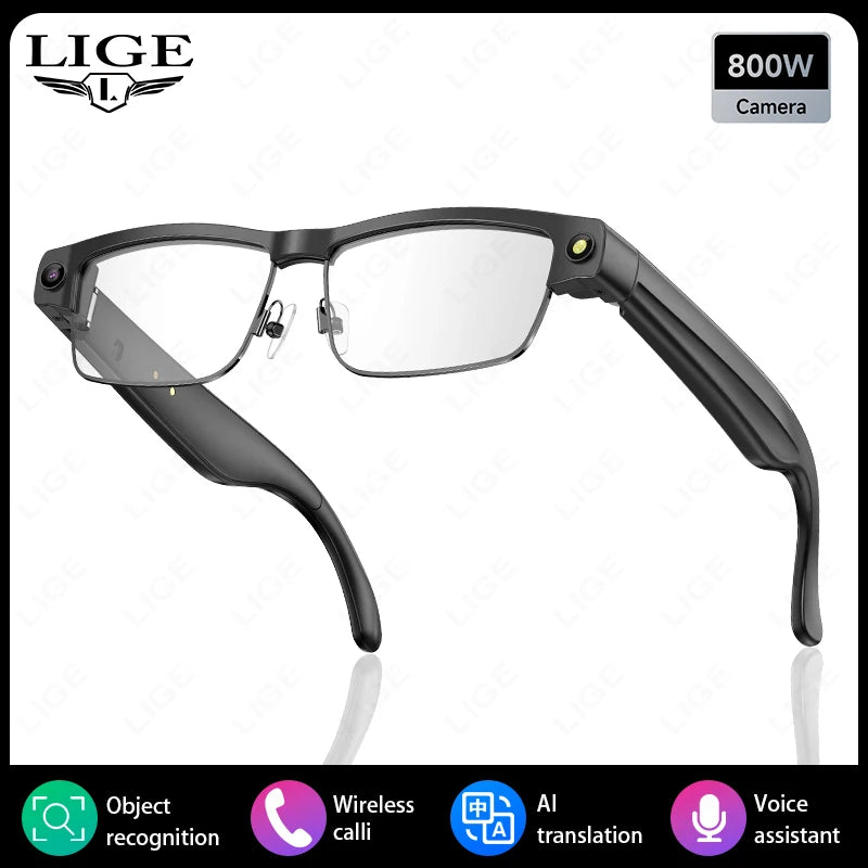 Sunglasses Smart Glasses 8 Million Pixels Recording Videos AI Photo Recognition Answer Translation 270mAh Bluetooth Glasses New Good Vibrations
