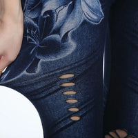 Hot Sexy Women Jean Skinny Jeggings Pants high waist leggings female print ankle-length Slim Legging Fitness Plus Size Good Vibrations