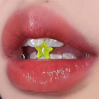 Titanium Steel Tongue Ring Punk Glowing In Dark Five-pointed Star Tongue Stud Fashion Body Piercing Jewelry Good Vibrations