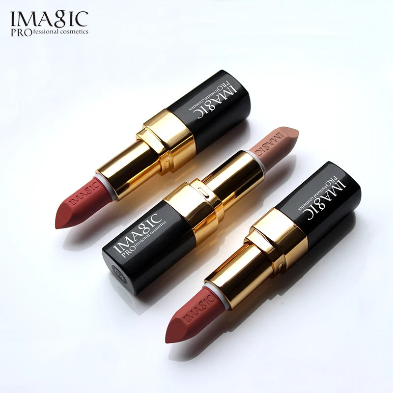 IMAGIC Lipstick Moisturizer Lips Smooth Lip Stick Long Lasting Charming Lip Lipstick Cosmetic Beauty Makeup 12 Colors Good Vibrations