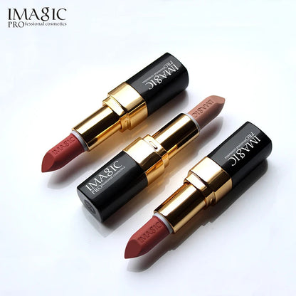 IMAGIC Lipstick Moisturizer Lips Smooth Lip Stick Long Lasting Charming Lip Lipstick Cosmetic Beauty Makeup 12 Colors Good Vibrations