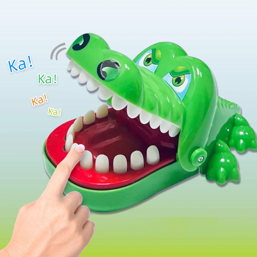 Crocodile Teeth Toys Children's Crocodile Bites Fingers Reaction Training Novelty Children's Lucky Game Trick Decompression Toy Good Vibrations