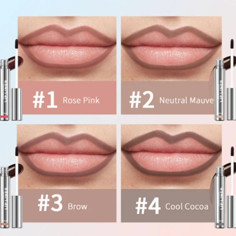 Four-color Peel-off Lip Liner Waterproof Natural Matte Matte Non-fading Non-stick Cup Peel-off Lip Gloss Lip Cosmetics Good Vibrations