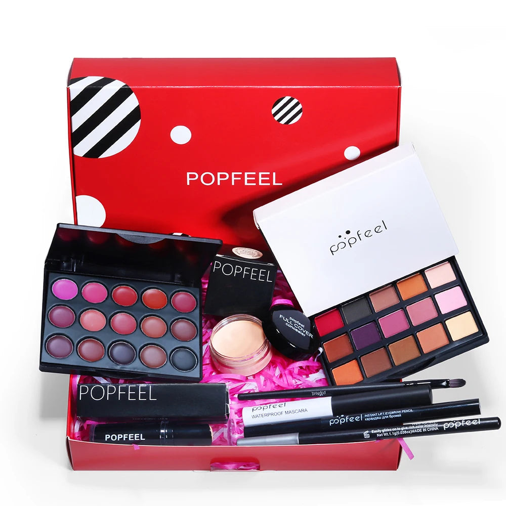 Makeup Gift Set for Girl, Eyeshadow Palette Liquid Foundation Lip Gloss Etc,Makeup Set for Women & Makeup Beginners, Travel SET Good Vibrations