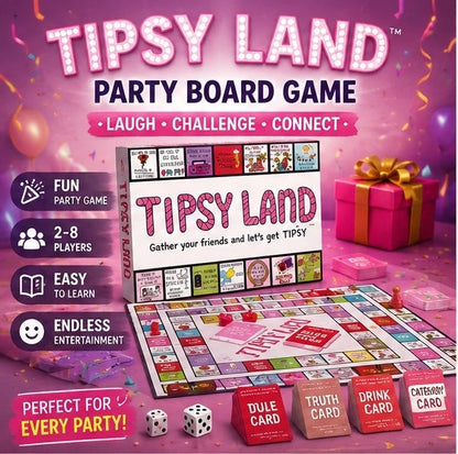 Party Gift of Tipsy Land Party Board Games Fun Drinking Games for Friends Good Vibrations