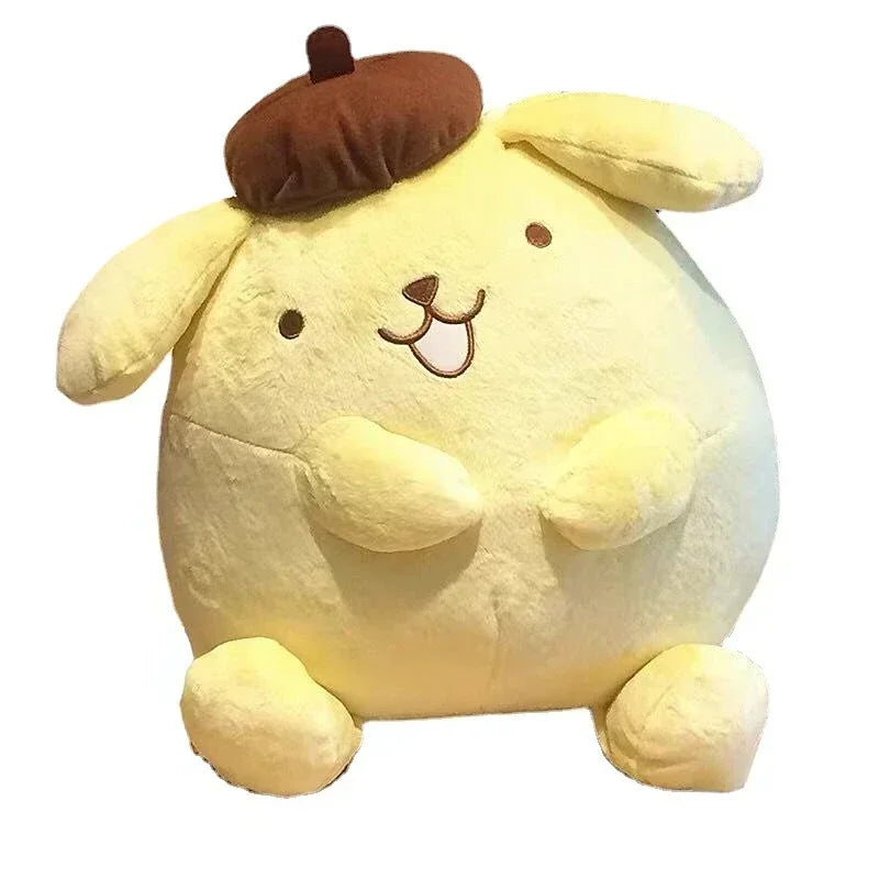 Sanrio Pom Purin Sitting Large Cute Plush Doll Japanese Genuine Pillow Gift Kids Kawaii Sanrio Plush Merch Good Vibrations