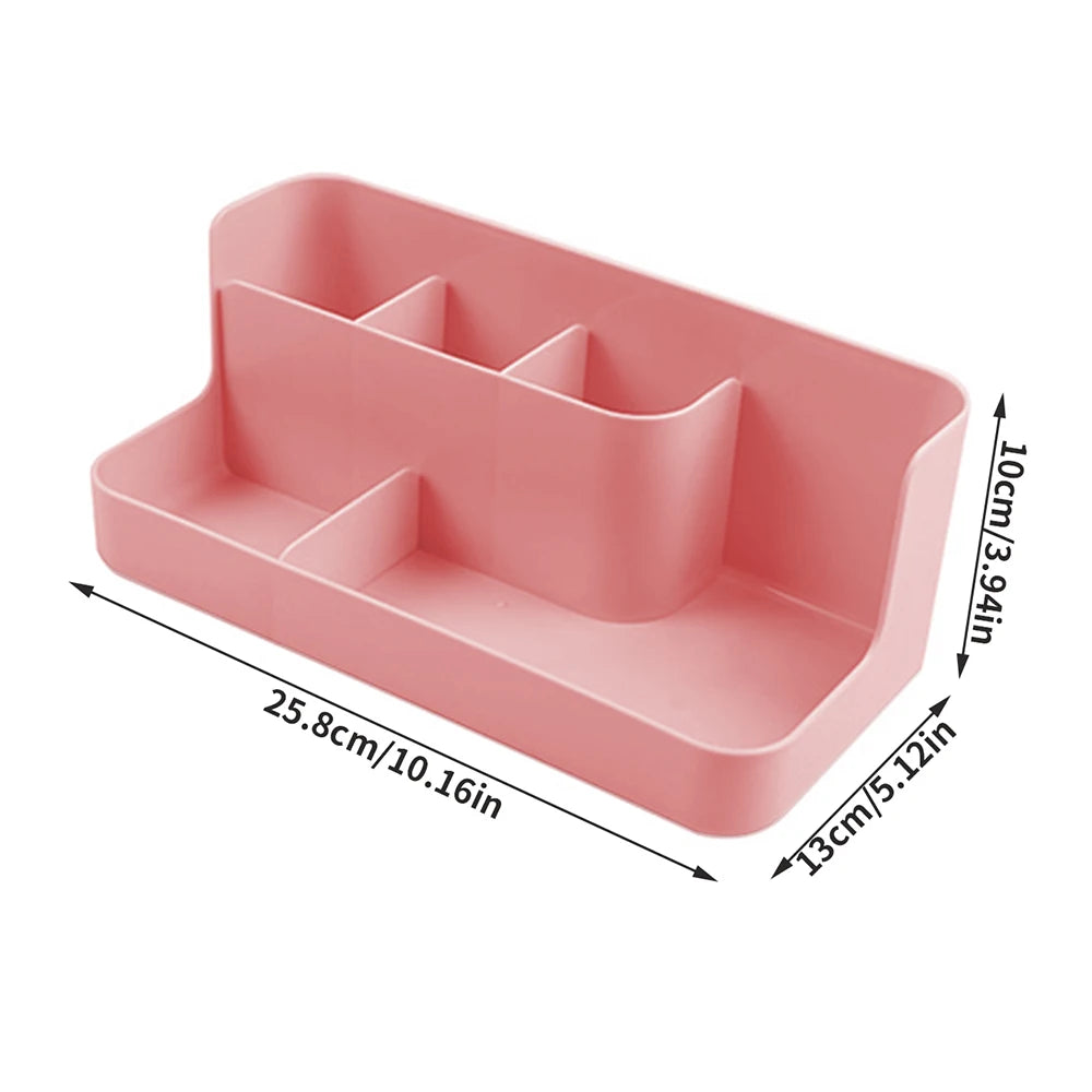 Makeup Organizer Box Cosmetic Storage Box for Bathroom Office Desktop for Brush Lotion Lipstick Nail Polish Container Good Vibrations