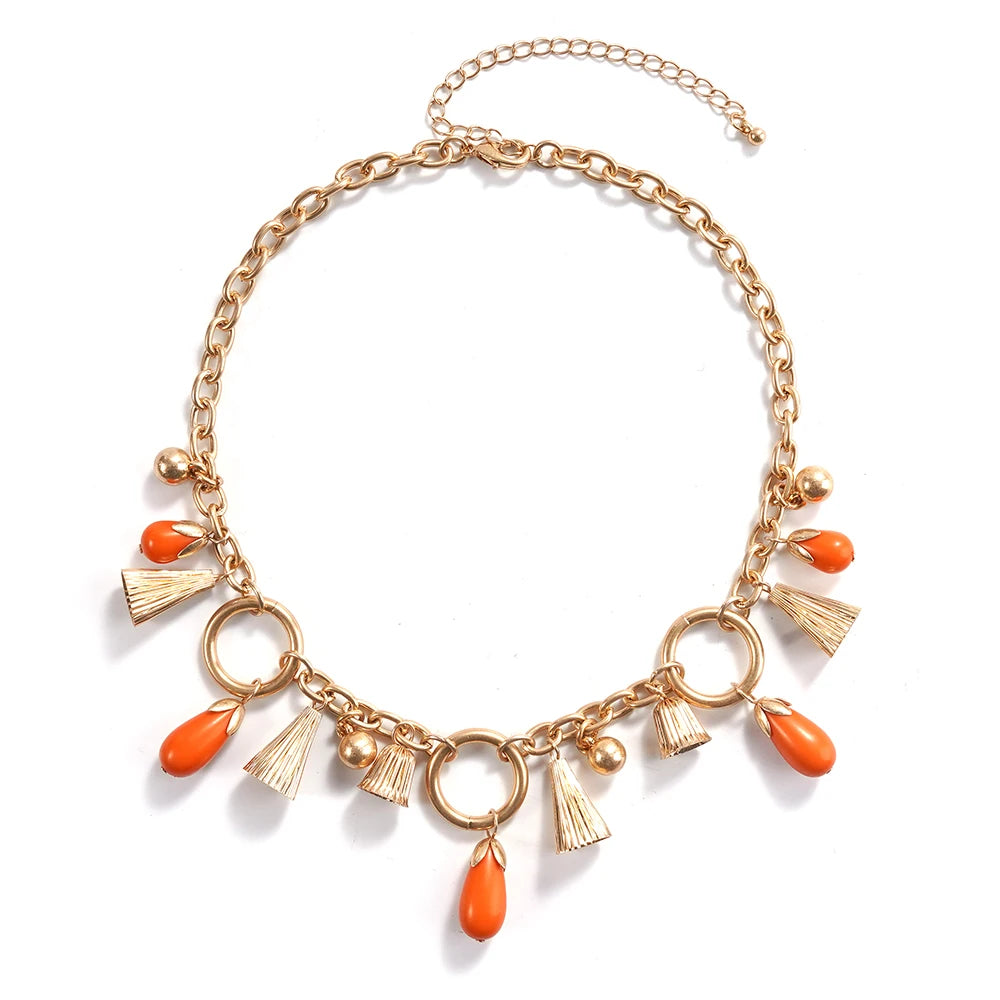 Vibrant Tassel & Bead Set Statement Accessory Ideal For Brunch Date Stylish Outfits To Add Effortless Charm With Dimensional Good Vibrations