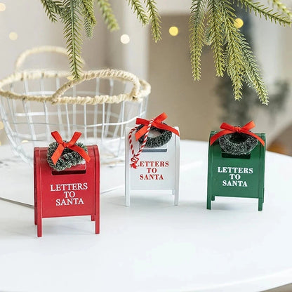Christmas Iron Mail Box Pendant Christmas Tree Decoration Desktop Landscape Festival Atmosphere Decoration Good Vibrations