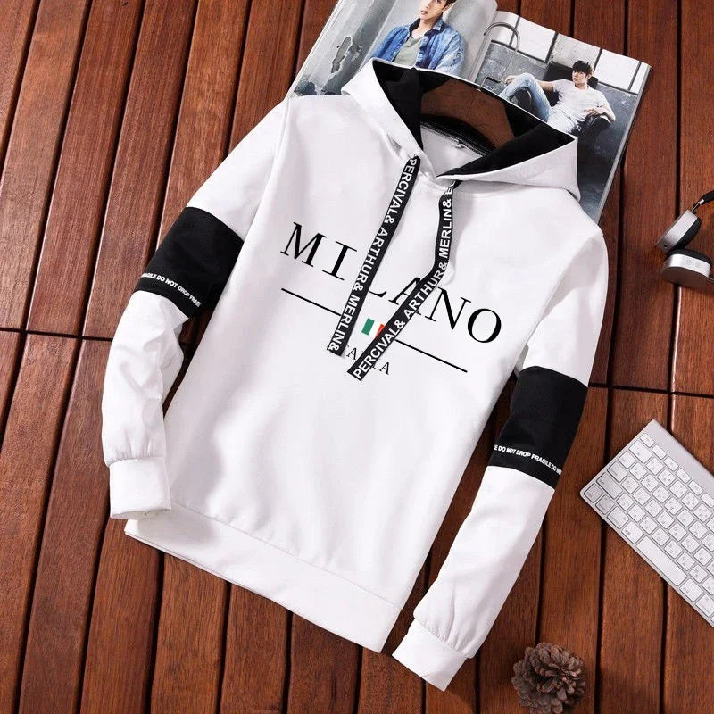 Sports Casual Daily Men's Tracksuit Outdoor Hot Sale Hooded Autumn Winter Single Piece Sweatshirt And Sweatpants Comfort Jogging Good Vibrations