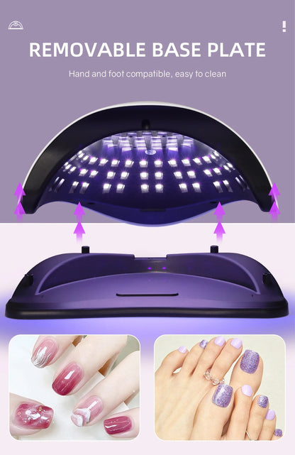 DianaBeauty 380W LED UV Lamp Dryer for Nails Gel Polish Drying Lamp with 4 Timer Setting Auto Sensor Professional Nail Light Good Vibrations
