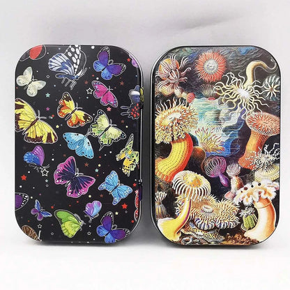Tinplate Cigarette Case Tobacco Storage Box Flip Cap Humidor Rolling Paper Box Jewelry Candy Coin Key Fishing Organizer Sealed Good Vibrations Adult Super Store