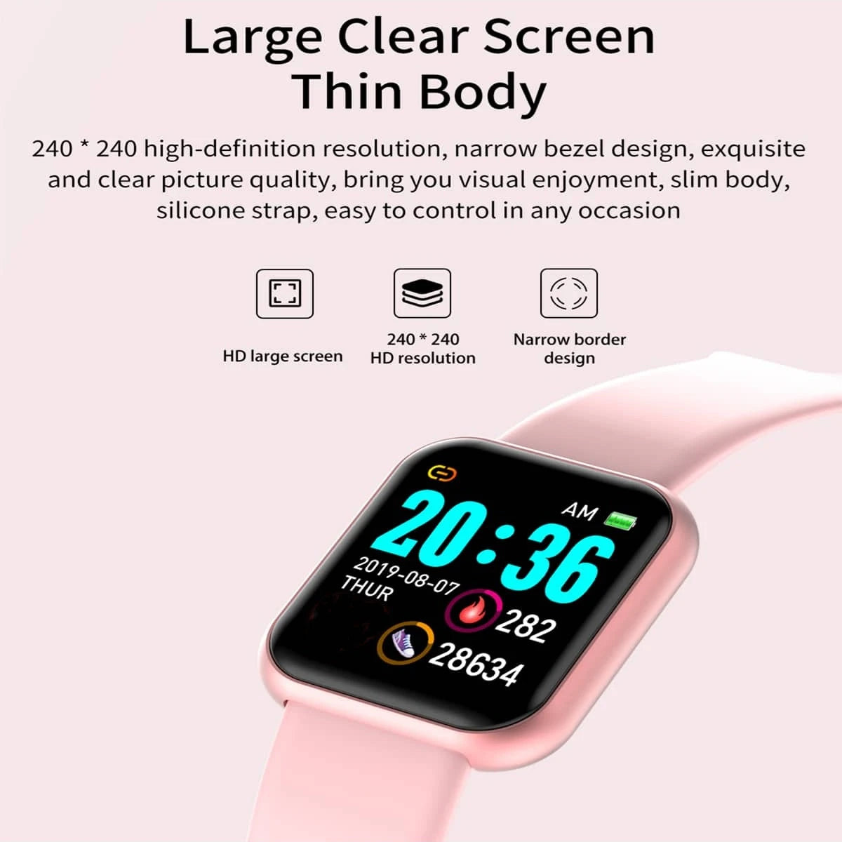Smart Watches Fitness Bracelet Women Men Bluetooth Connected Phone Music Sports Bracelet Sleep Monitor Y68 Clock Smartwatch D20 Good Vibrations Adult Super Store