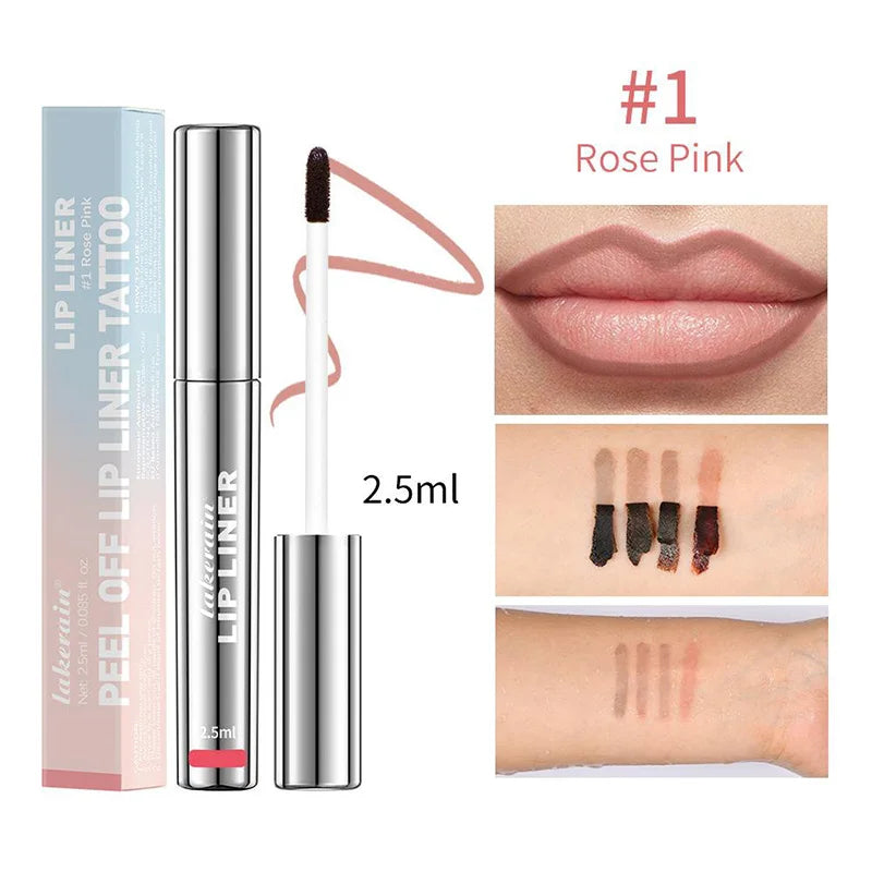 Waterproof Lip Liner Peel Off Tattoo Lipgloss Waterproof Long Lasting Matte Lip Tint Brown Contour Tear-off Lips Stain Cosmetic Good Vibrations