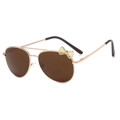 Kids Cute Sunglasses Metal Frame Children Sun Glasses Fashion Girls Outdoor Cycling Goggles Party Eyewear Photography Supplies Good Vibrations