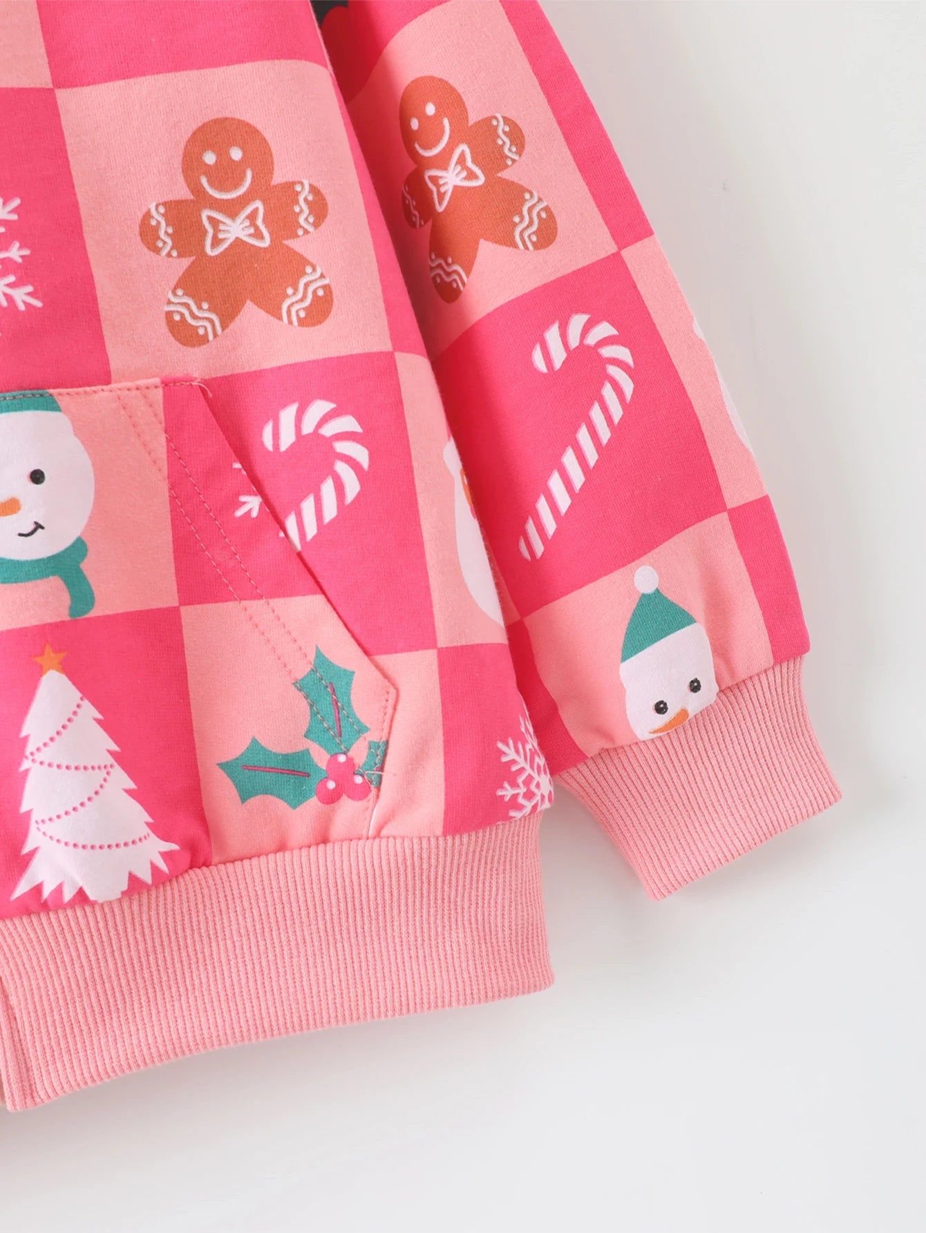 A long-sleeved hooded cardigan with cute Christmas prints for girls is perfect for outdoor casual wear, comfortable and fun Good Vibrations