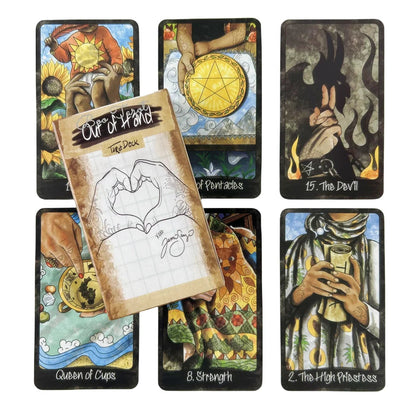 Out Of Hand Tarot Deck A 78 Tarot cards Art Unique Divination Board Games Taro Playing Full English Mysterious Good Vibrations